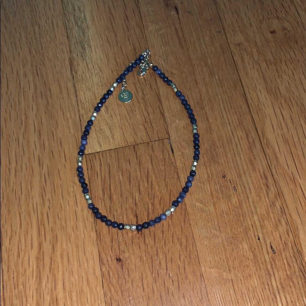 blue and gold choker